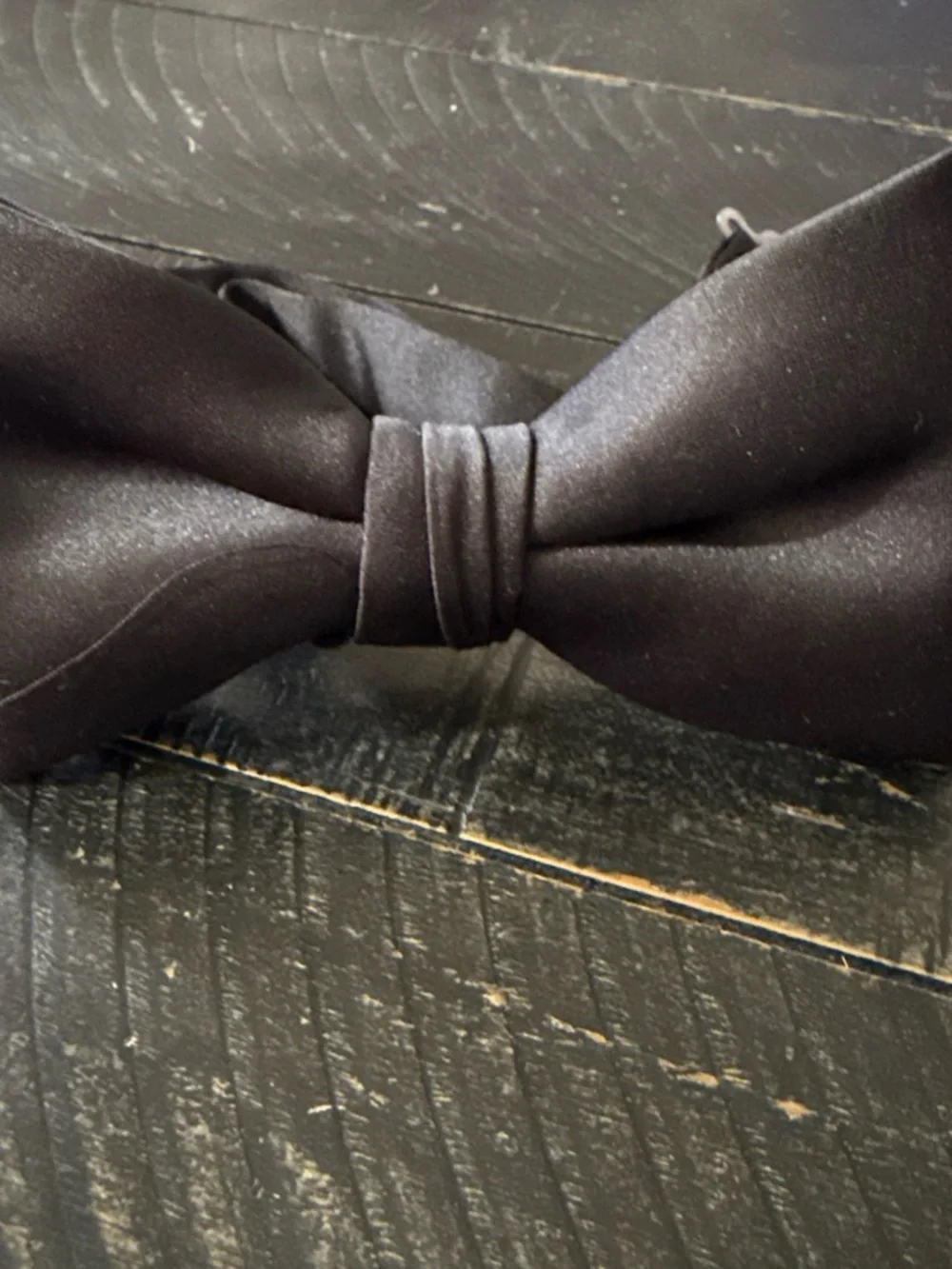Classic Black Satin Bow Tie - Men Accessories